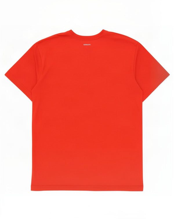 T-shirt Adidas Climalite da uomo, grande, in poliestere rosso