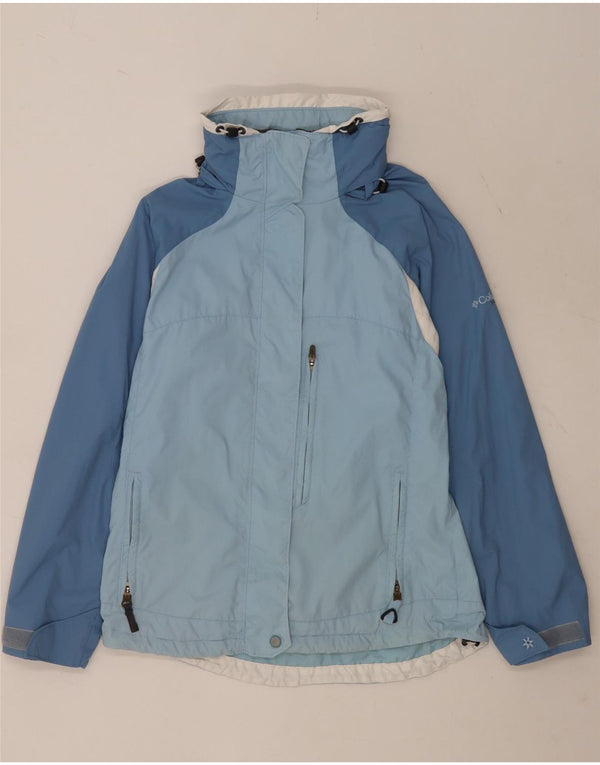 Giacca antipioggia oversize con cappuccio da donna Columbia UK 10 Small Blue Colourblock