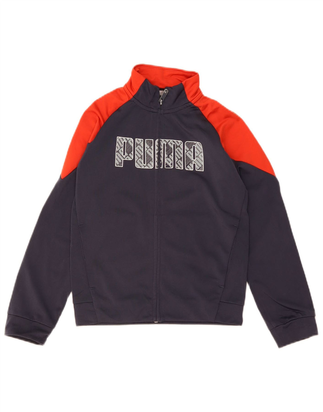 Giacca da tuta grafica da ragazzo Puma 9-10 anni Blu navy Colourblock