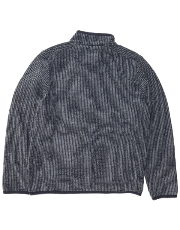 Giacca in pile da uomo Weird Fish grande in poliestere blu navy