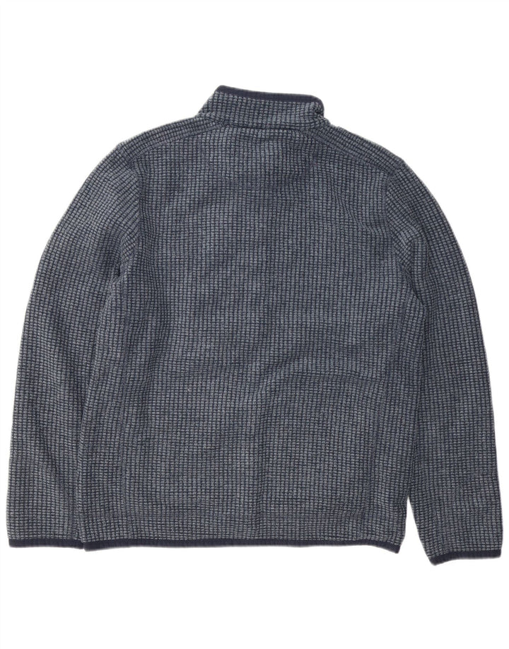 Giacca in pile da uomo Weird Fish grande in poliestere blu navy