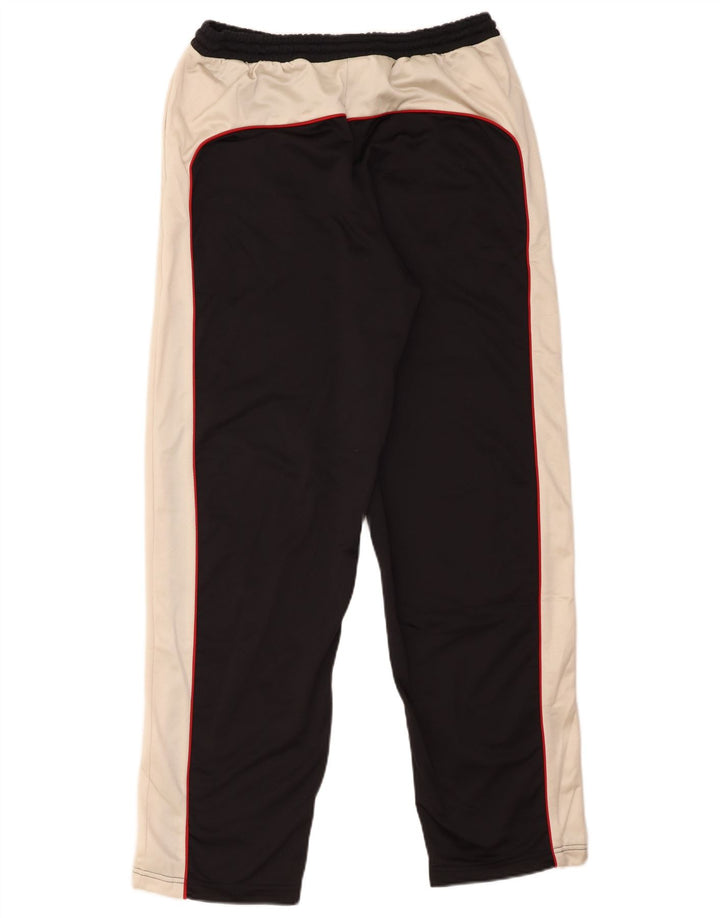 Pantaloni da tuta da uomo identici, grandi, in poliestere color block nero