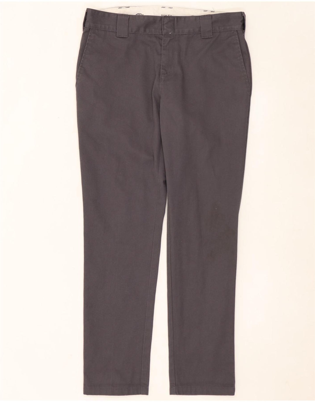 DICKIES Pantaloni chino slim fit da uomo W32 L32 in cotone grigio