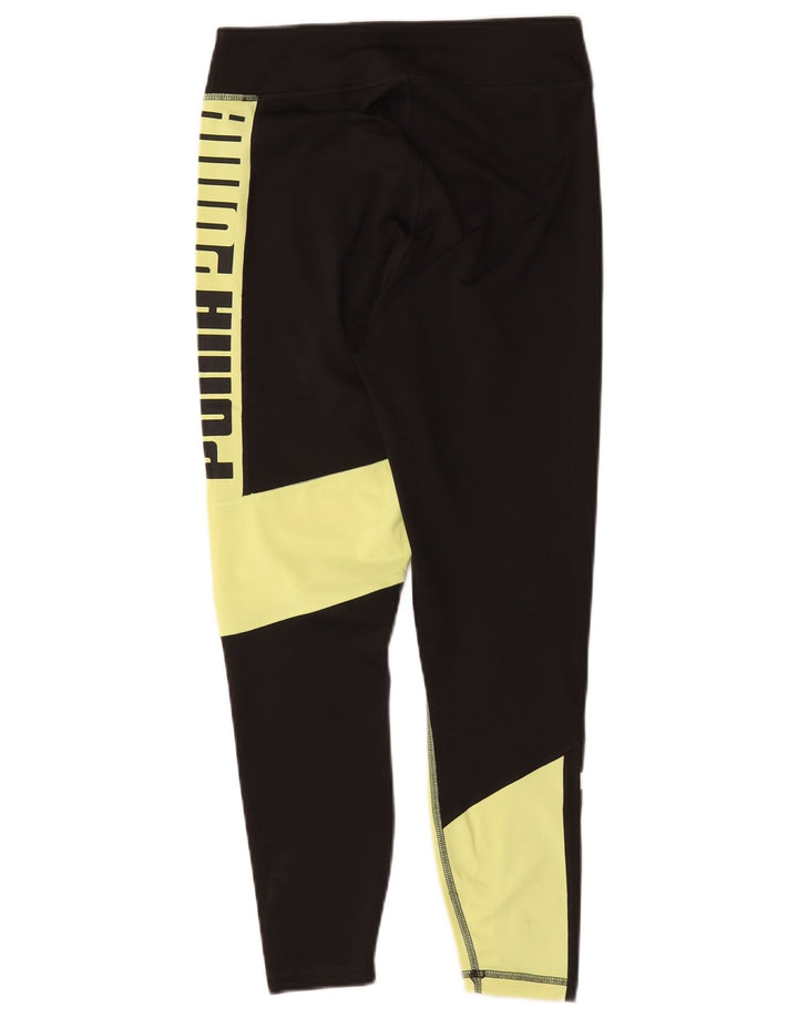 Leggings grafici da donna Puma UK 12 nylon color block medio nero