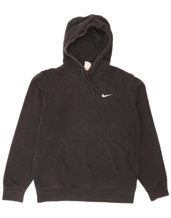 Felpa con cappuccio da uomo Nike, cotone medio nero