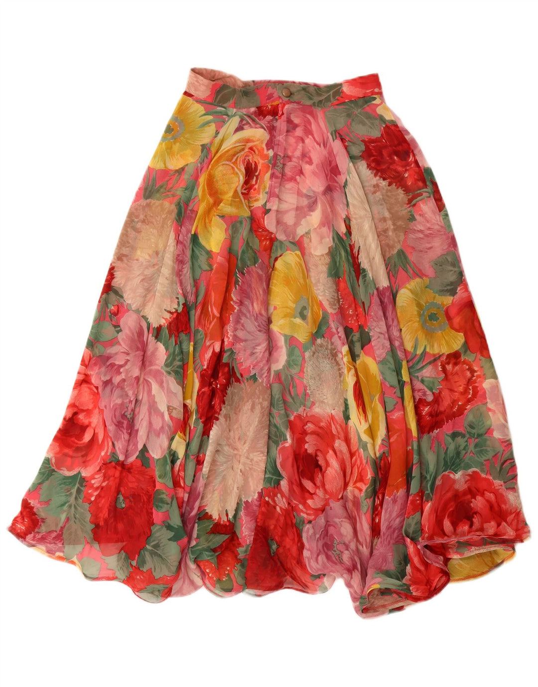 Set gonna vintage da donna in 2 pezzi IT 42 medio W26 floreale multicolore