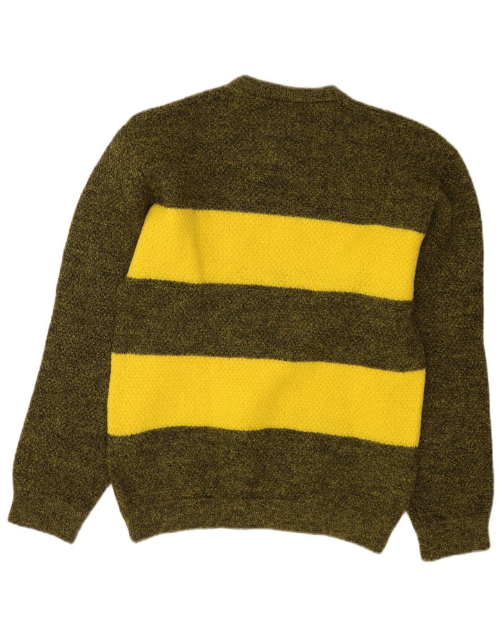 Maglione maglione girocollo grafico da uomo Gomena color block verde medio