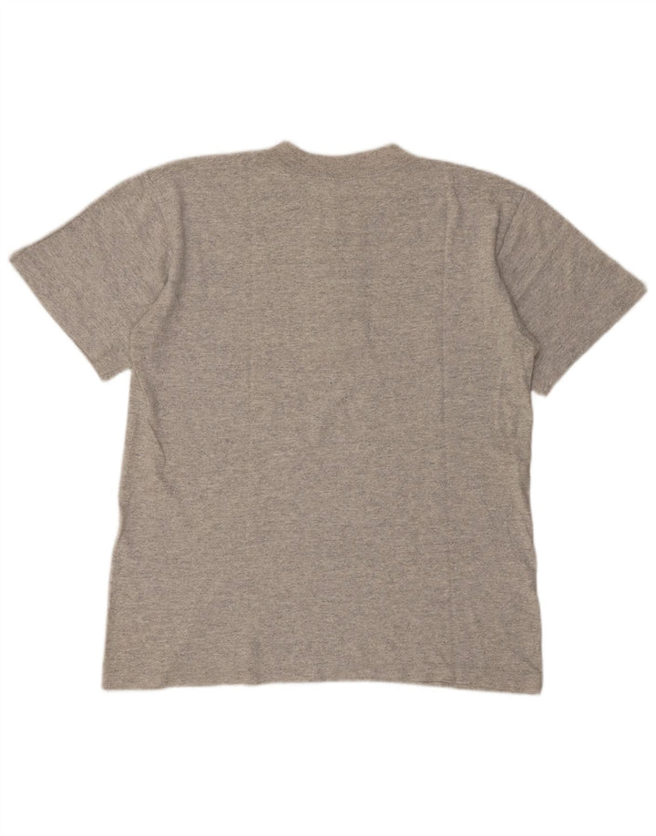 T-shirt da uomo Champion Top in cotone grigio medio