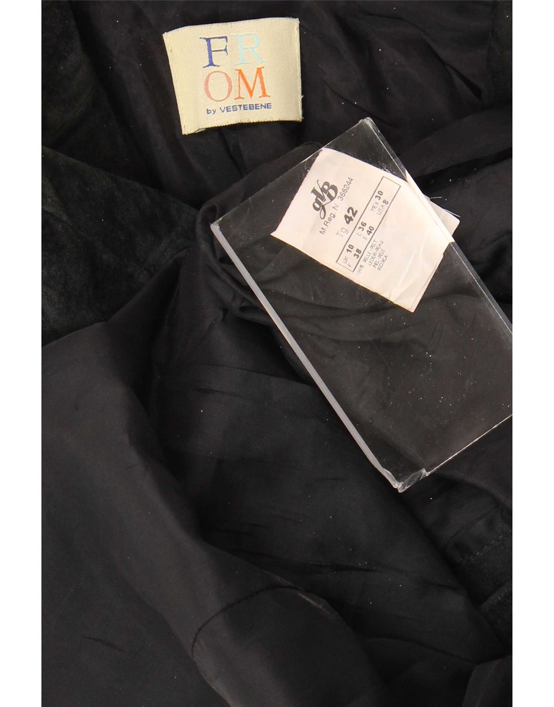 Giacca blazer vintage in pelle scamosciata da donna a 2 bottoni UK 10 piccola in pelle nera