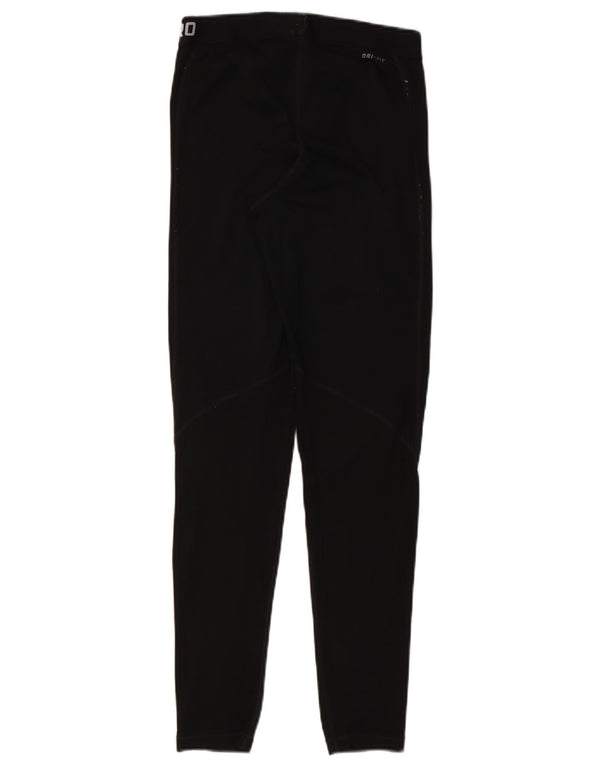 Leggings grafici Nike Dri Fit da donna UK 12 medio nero poliestere