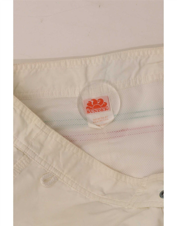 Pantaloncini da bagno da uomo Sundek nylon bianco medio