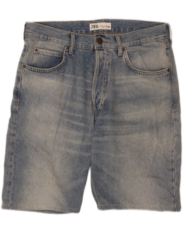 Pantaloncini di jeans da donna Zara EU 38 piccoli W28 cotone blu
