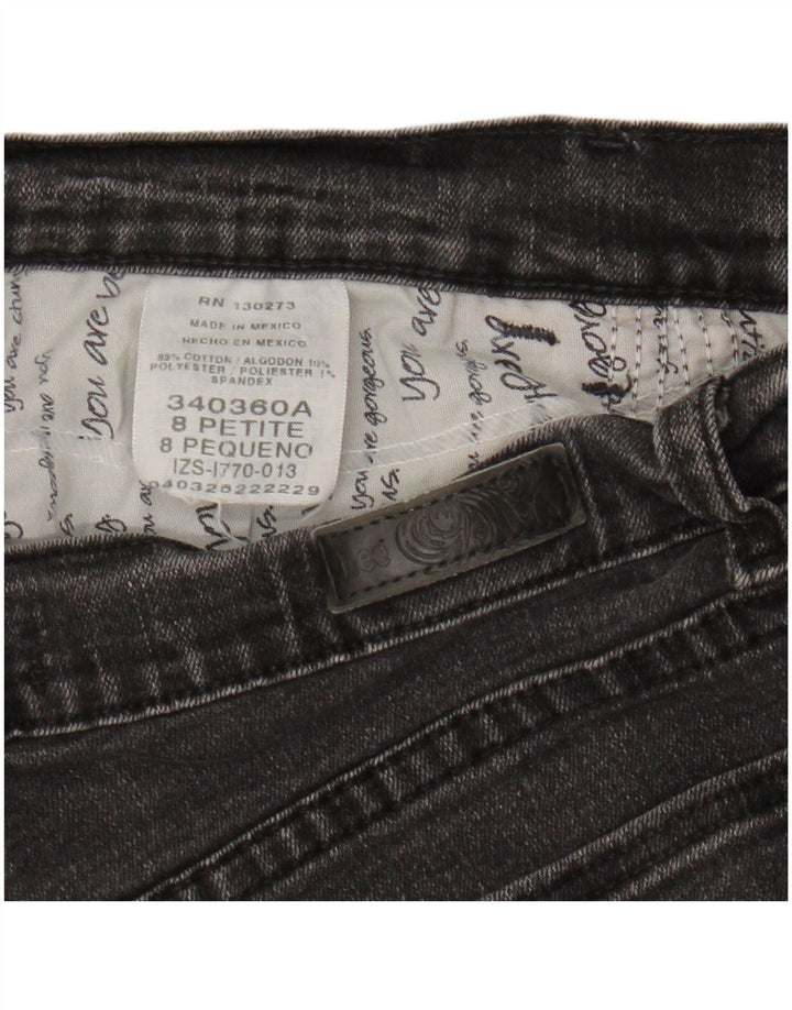 Jeans dritti Petite da donna LEE US 8 medi W30 L27 cotone nero