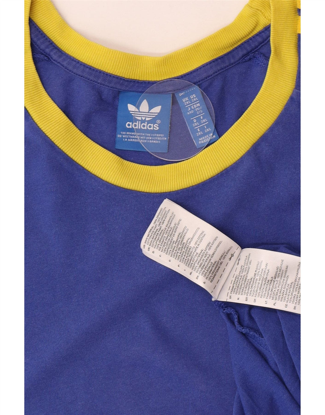 T-shirt da uomo Adidas Top 2XL in cotone blu