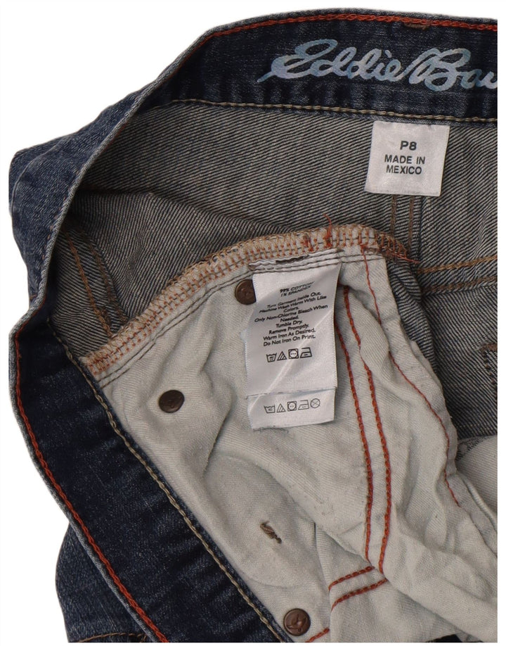 Eddie Bauer Jeans Boyfriend Capri Slim da donna US 8 Medio W32 L20 Blu