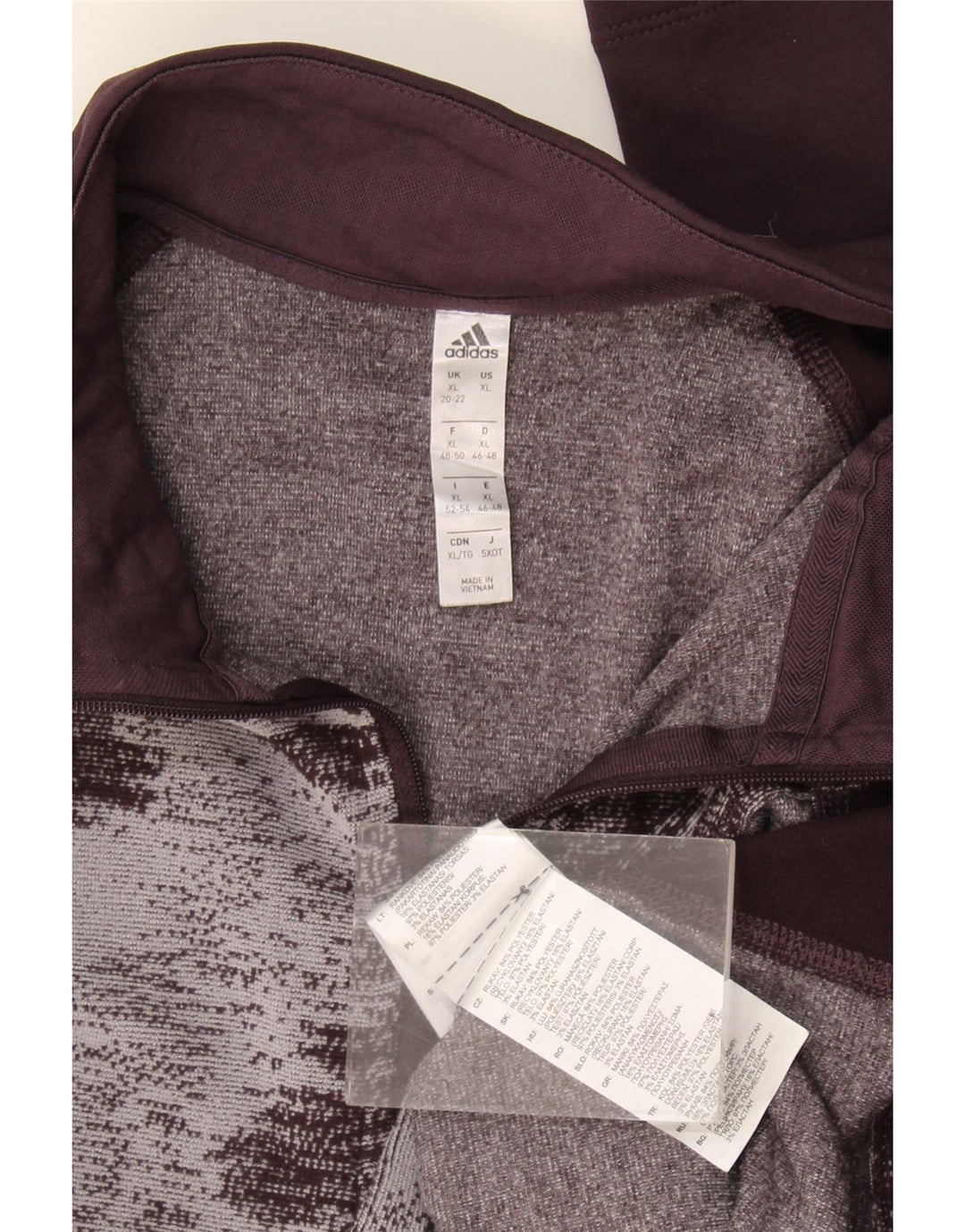 Top da tuta da donna Adidas Aeroready Pullover UK 20/22 XL Grigio Tie Dye