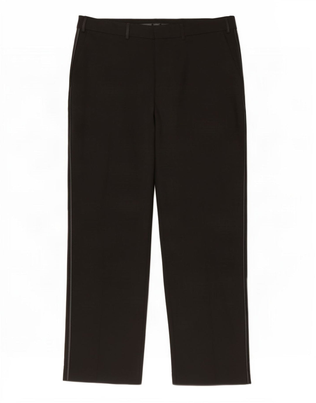 Pantaloni da abito dritti da uomo Marks & Spencer W36 L31 poliestere nero
