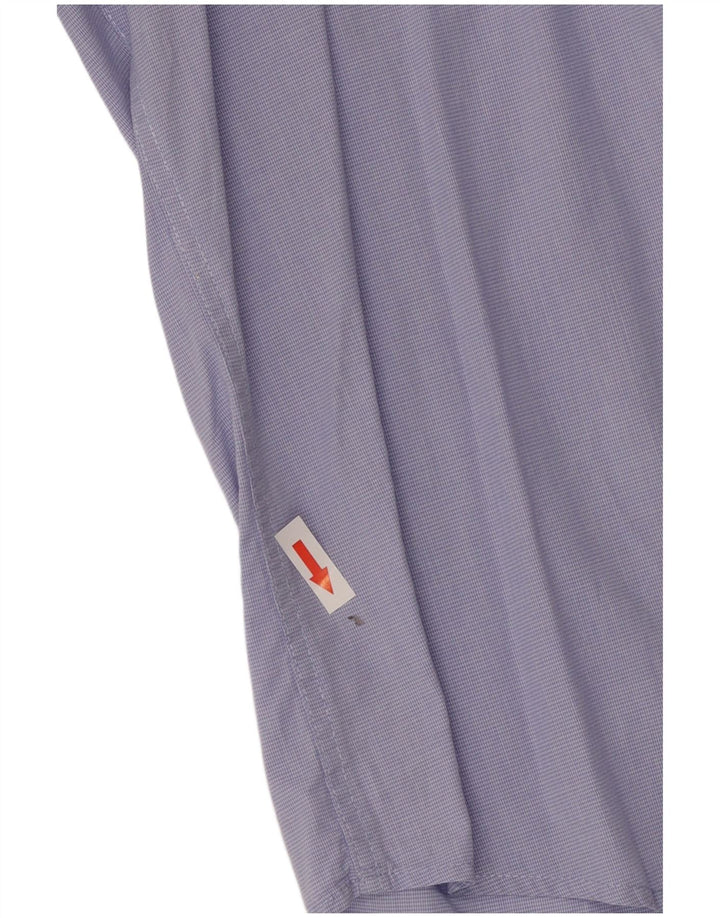 Camicia slim fit da uomo Dack's blu medio pied de poule