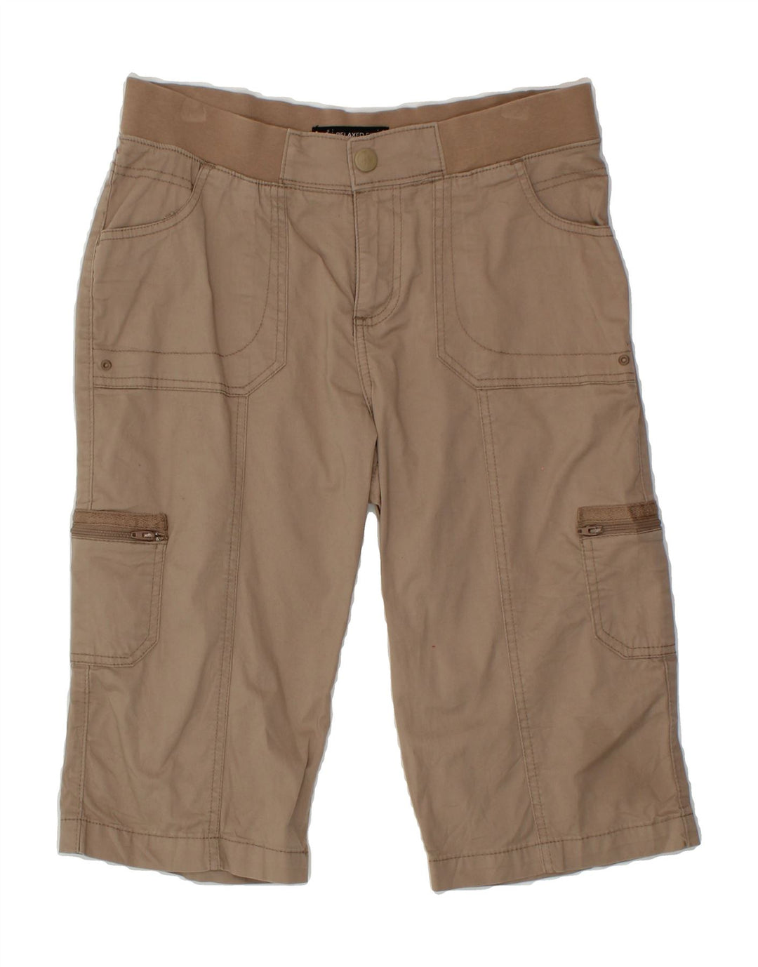 LEE Womens Relaxed Fit Bermuda Cargo Shorts US 8 Medium W30 Beige Cotton Vintage Lee and Second-Hand Lee from Messina Hembry 