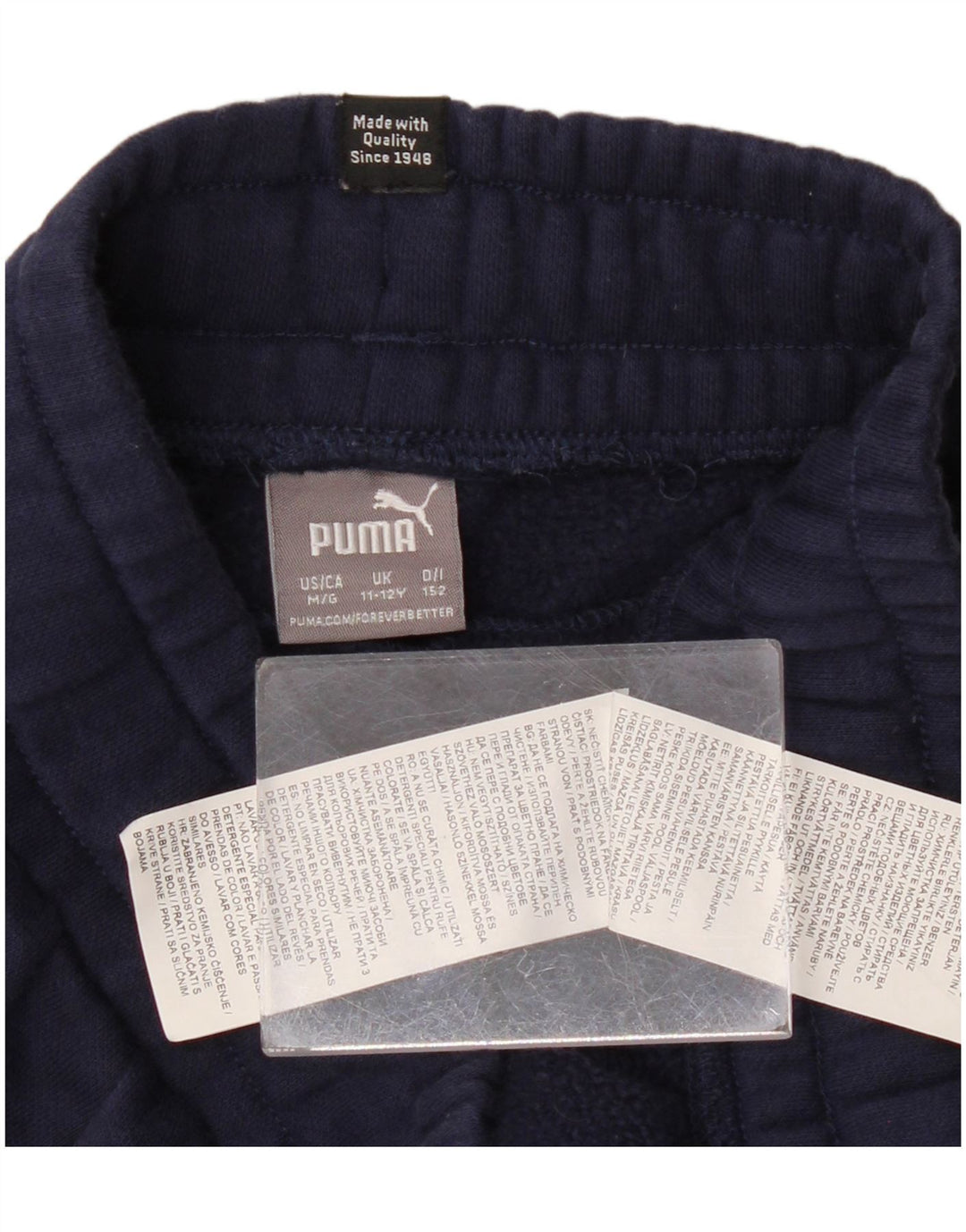 Pantaloni della tuta da ragazzo PUMA Joggers 11-12 anni in cotone blu navy