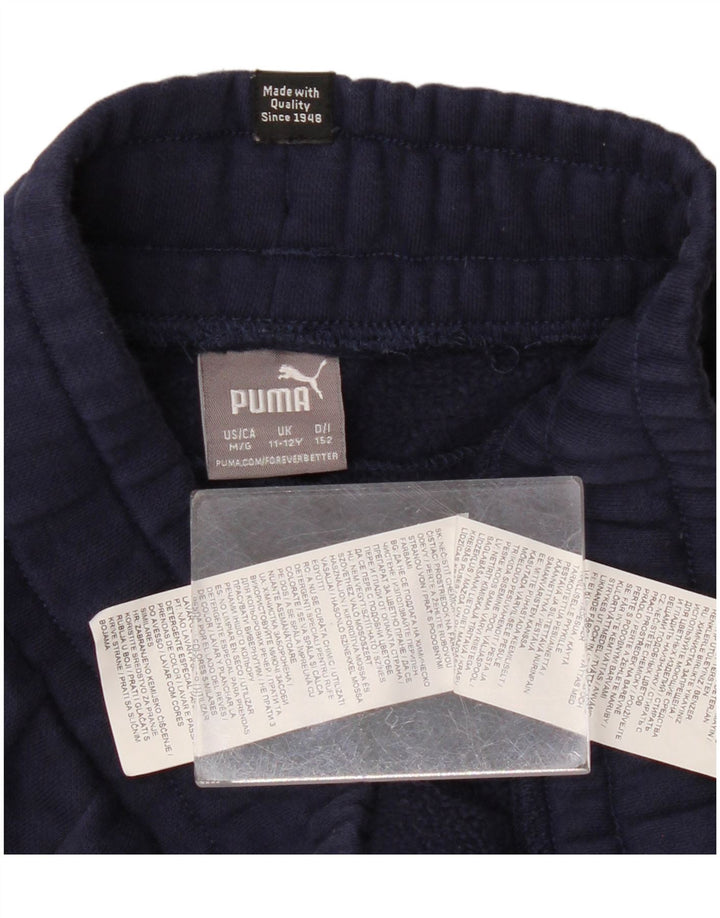Pantaloni della tuta da ragazzo PUMA Joggers 11-12 anni in cotone blu navy