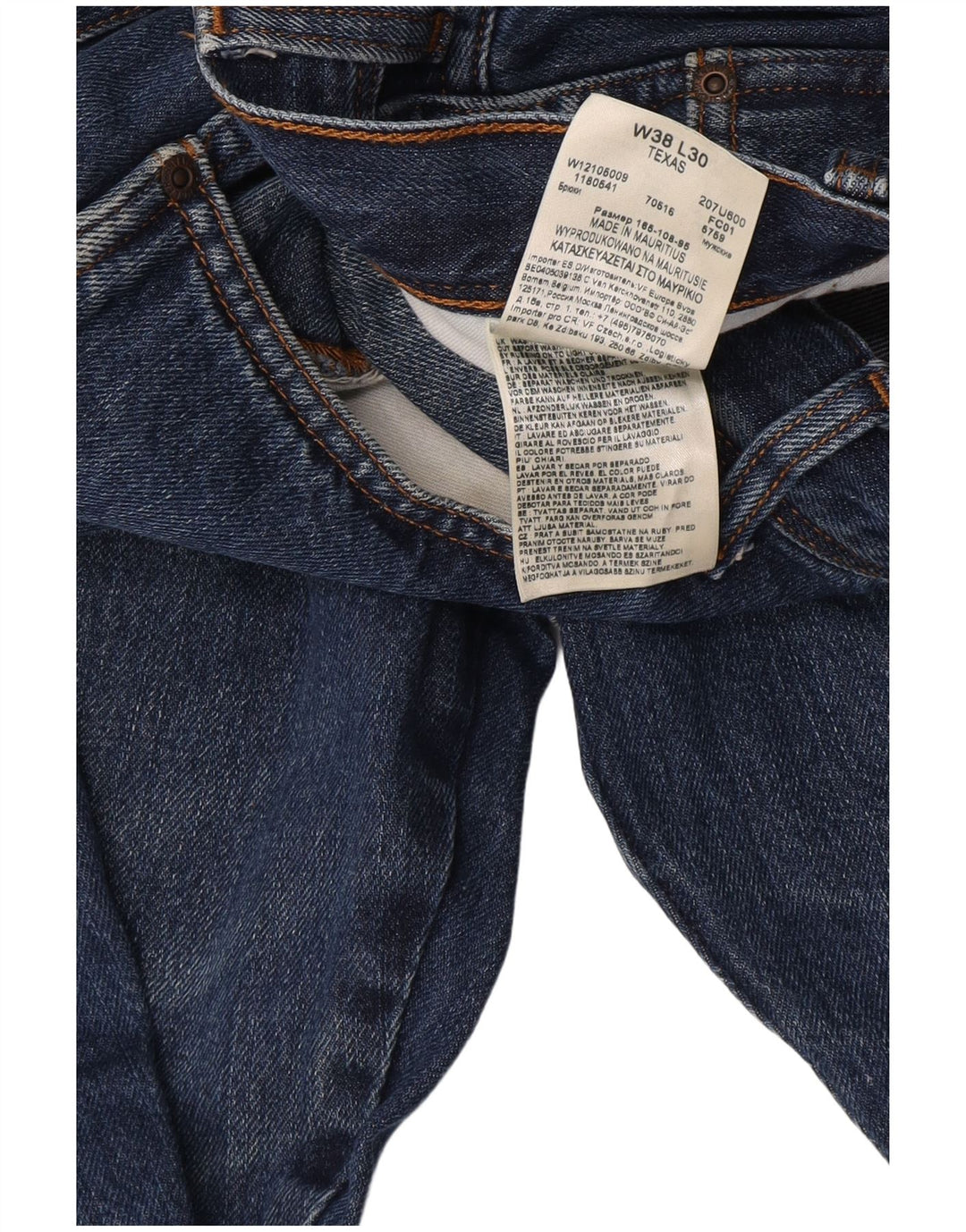 Jeans dritti da uomo Wrangler Texas W38 L30 cotone blu