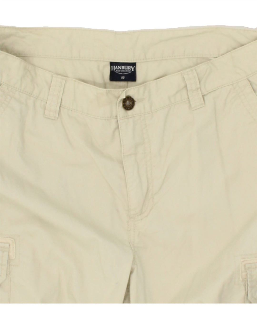 VINTAGE Mens Cargo Shorts IT 50 Large W35 Beige Cotton Vintage Vintage and Second-Hand Vintage from Messina Hembry 