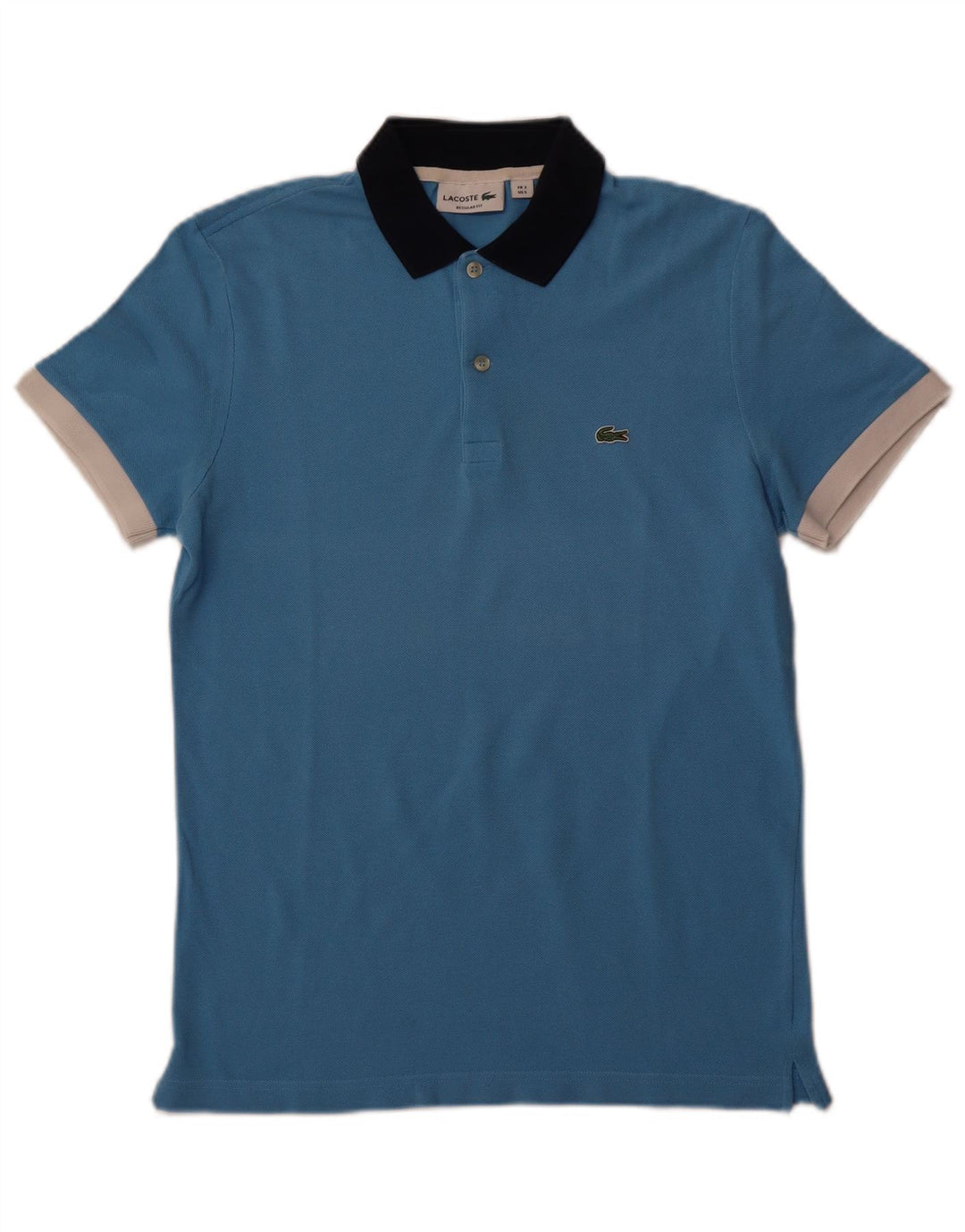 Polo LACOSTE da uomo vestibilità regolare taglia 3 piccola in cotone blu