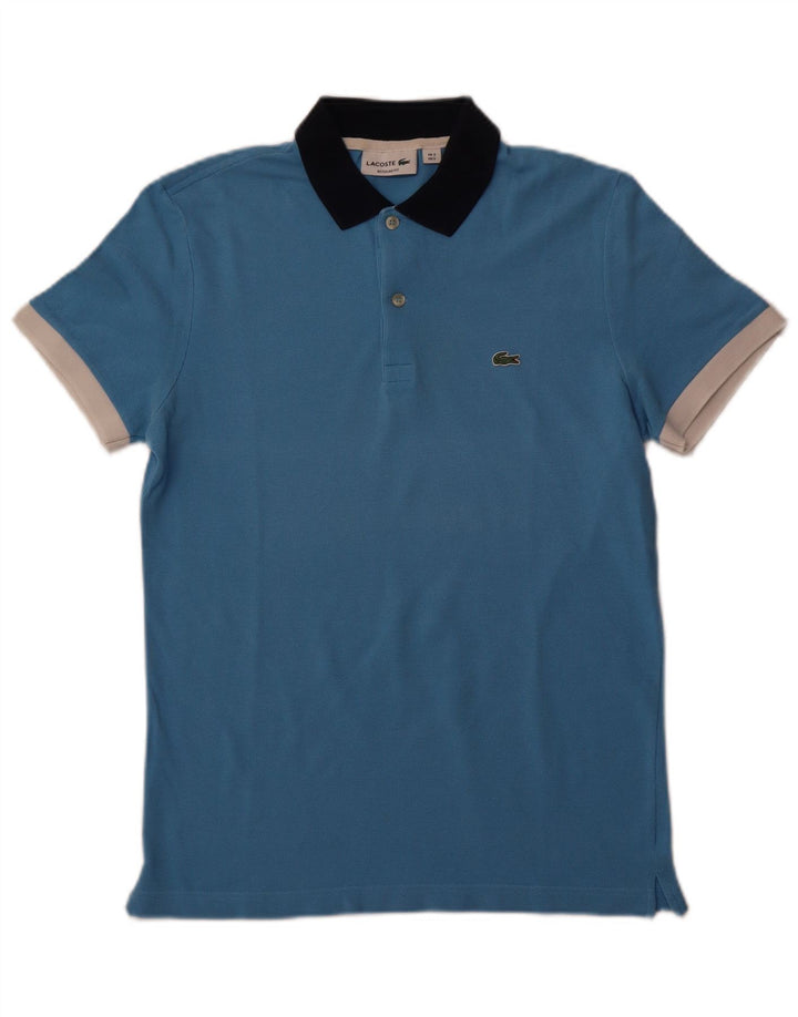 Polo LACOSTE da uomo vestibilità regolare taglia 3 piccola in cotone blu