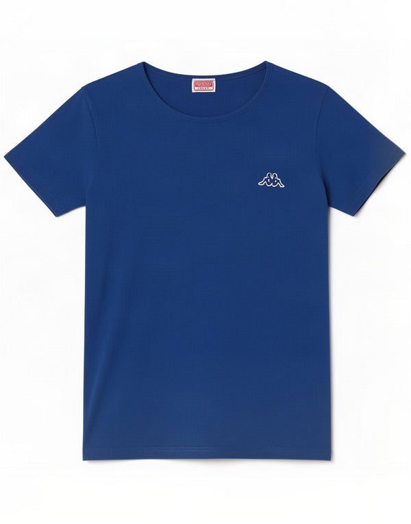 T-shirt Kappa da donna UK 14 large blu cotone