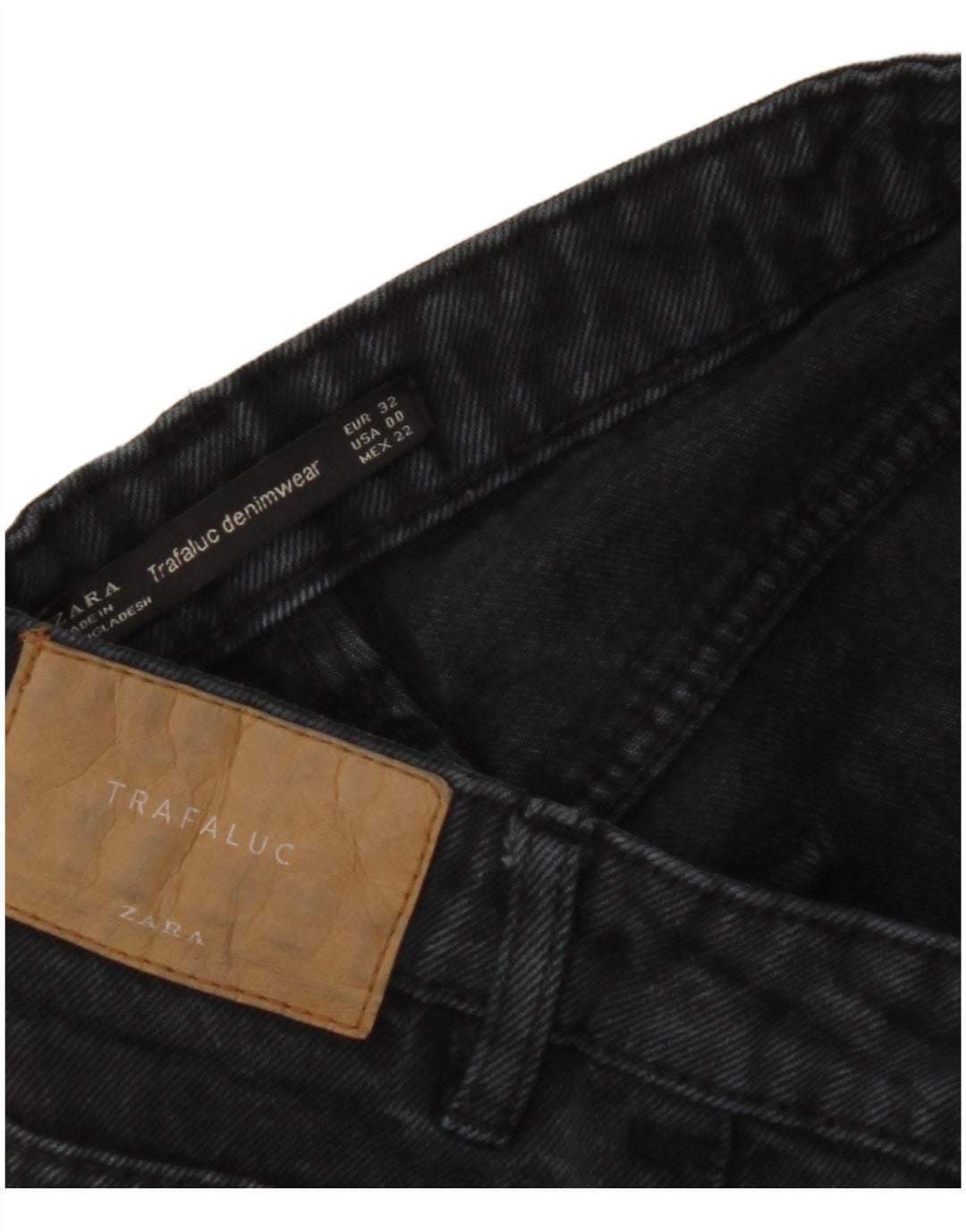 Jeans ZARA da donna a vita alta EU 32 2XS W22 L26 Nero