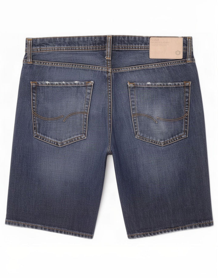 Pantaloncini di jeans vestibilità regolare da uomo Jack & Jones grandi W34 cotone blu