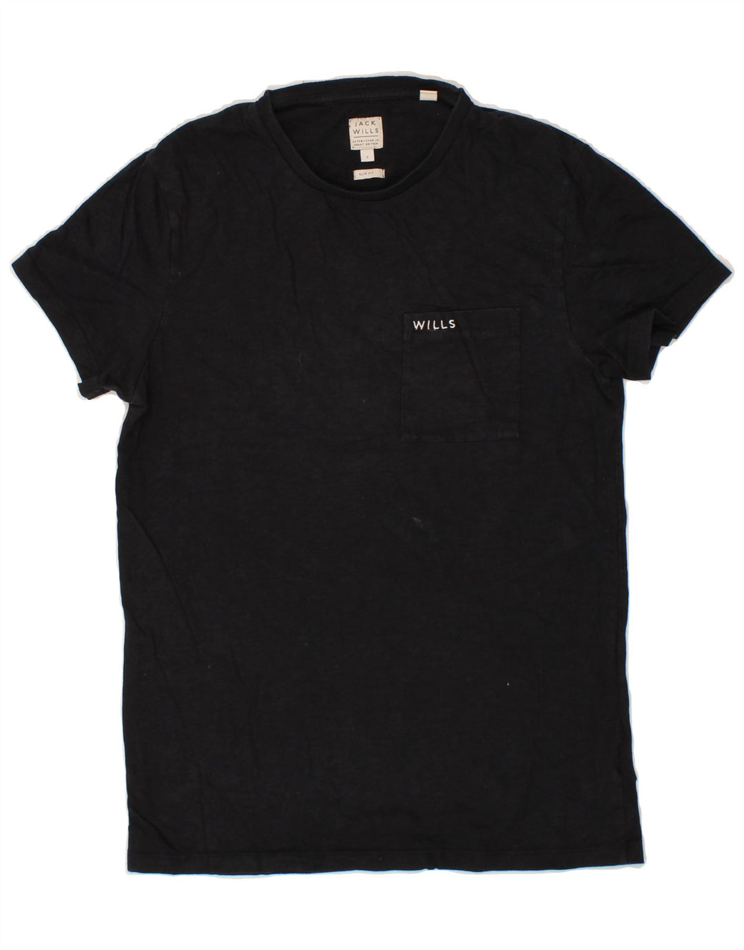 JACK WILLS Mens Slim Fit T-Shirt Top Small Black Cotton Vintage Jack Wills and Second-Hand Jack Wills from Messina Hembry 