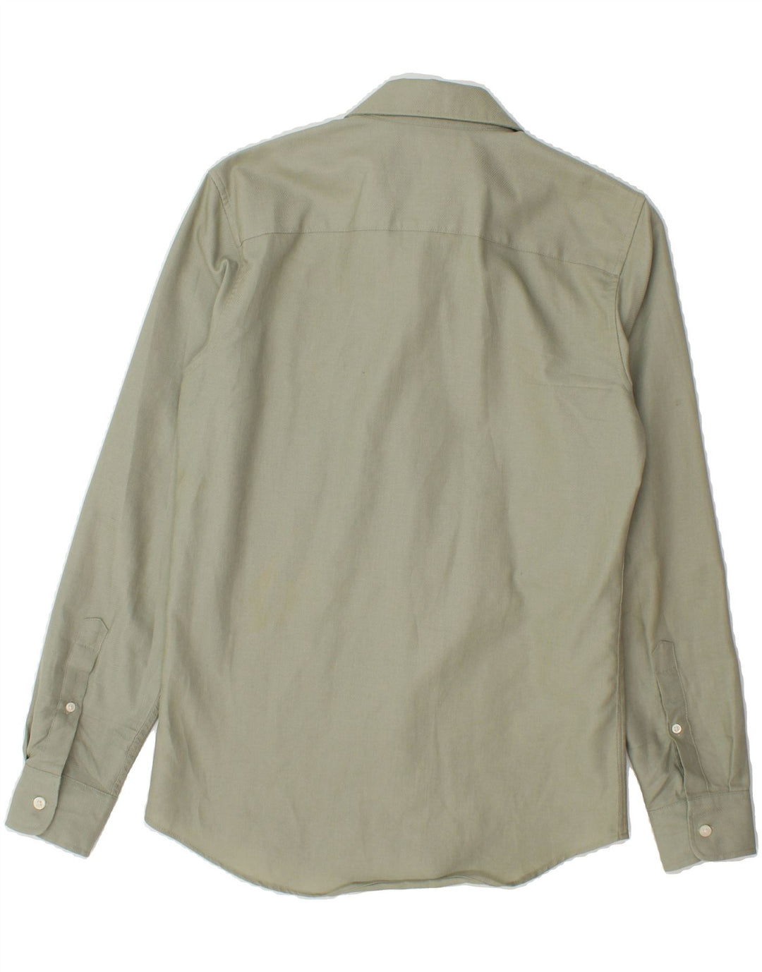 ZARA Mens Slim Fit Shirt Small Green Cotton Vintage Zara and Second-Hand Zara from Messina Hembry 