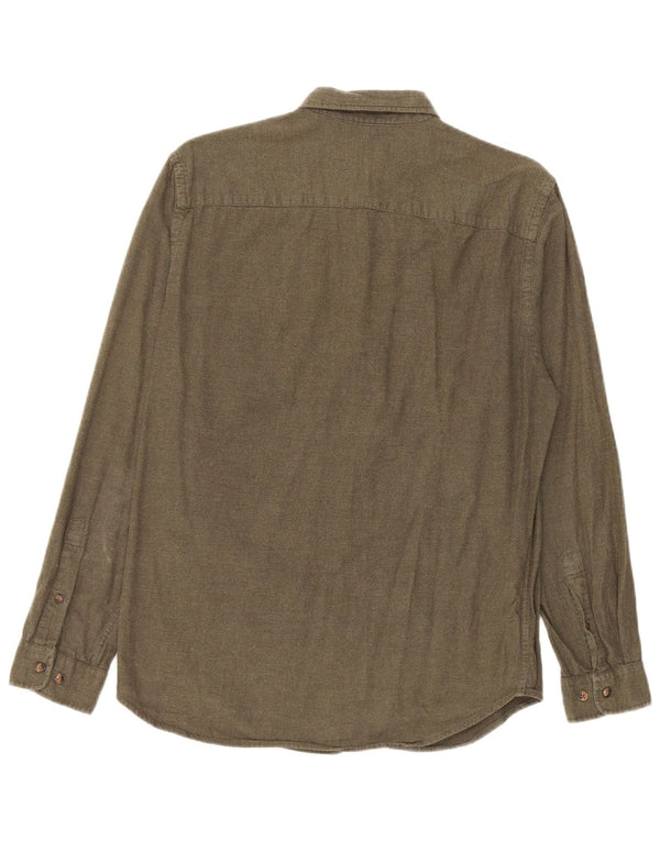 Camicia da uomo in flanella Jack & Jones in cotone kaki medio