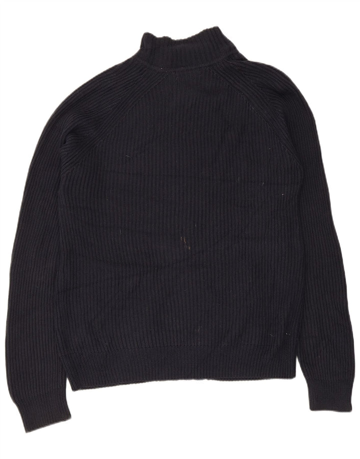 Maglione cardigan con zip intera da uomo Calvin Klein in cotone blu navy medio