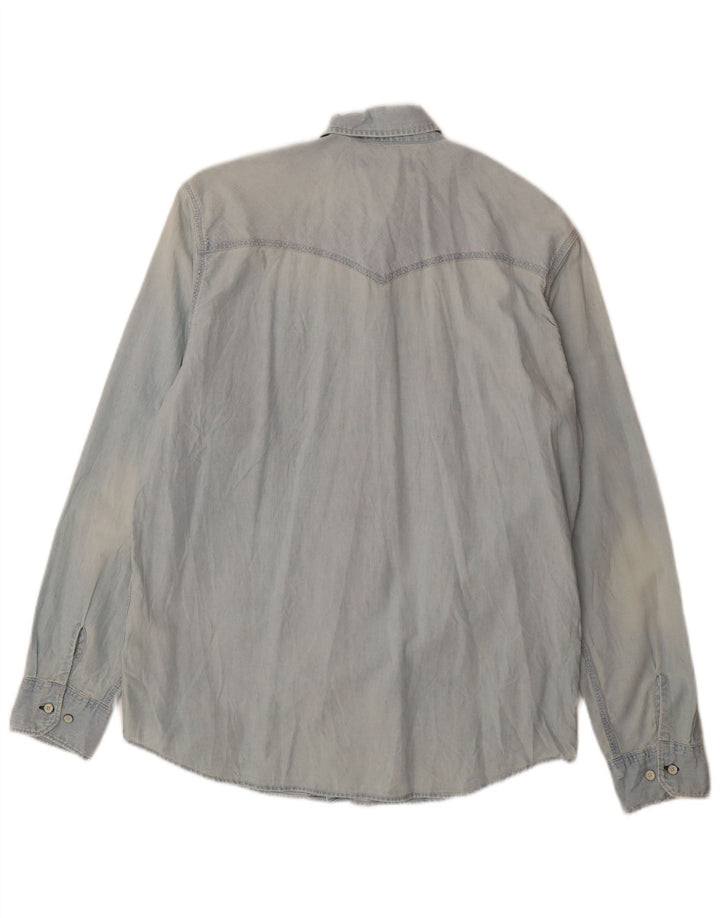 Camicia Levi's da uomo vestibilità standard in denim di grandi dimensioni in cotone blu