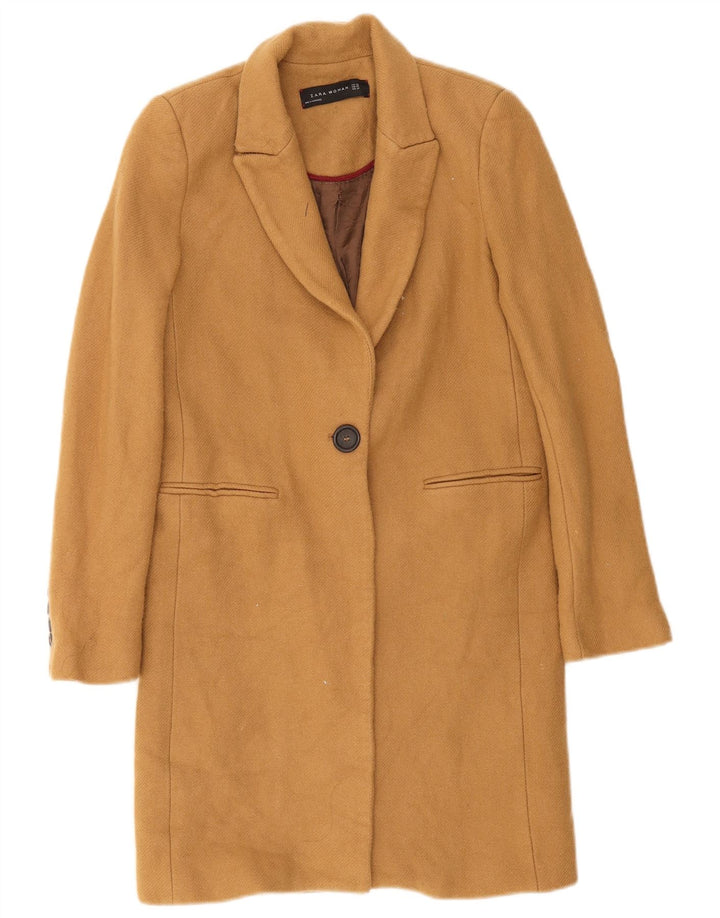 Cappotto Zara Donna UK 6 XS Marrone Lana