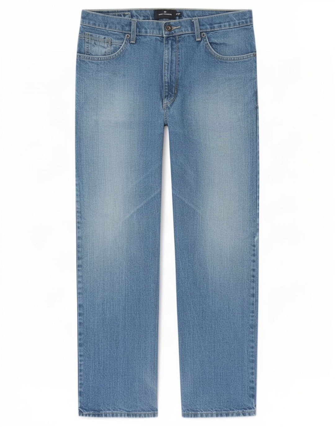 Jeans dritti da uomo Marks & Spencer blu Harbour W34 L31 cotone