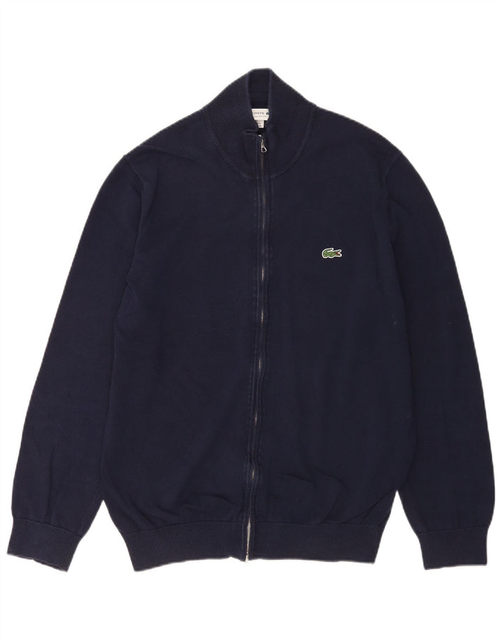 Maglione cardigan vestibilità classica da uomo Lacoste taglia 4 cotone medio blu navy