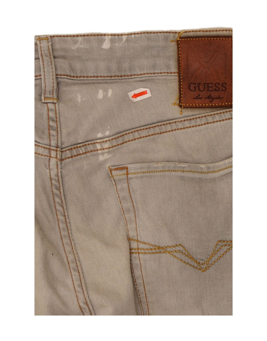 Jeans skinny effetto consumato GUESS da uomo W32 L32 in cotone grigio