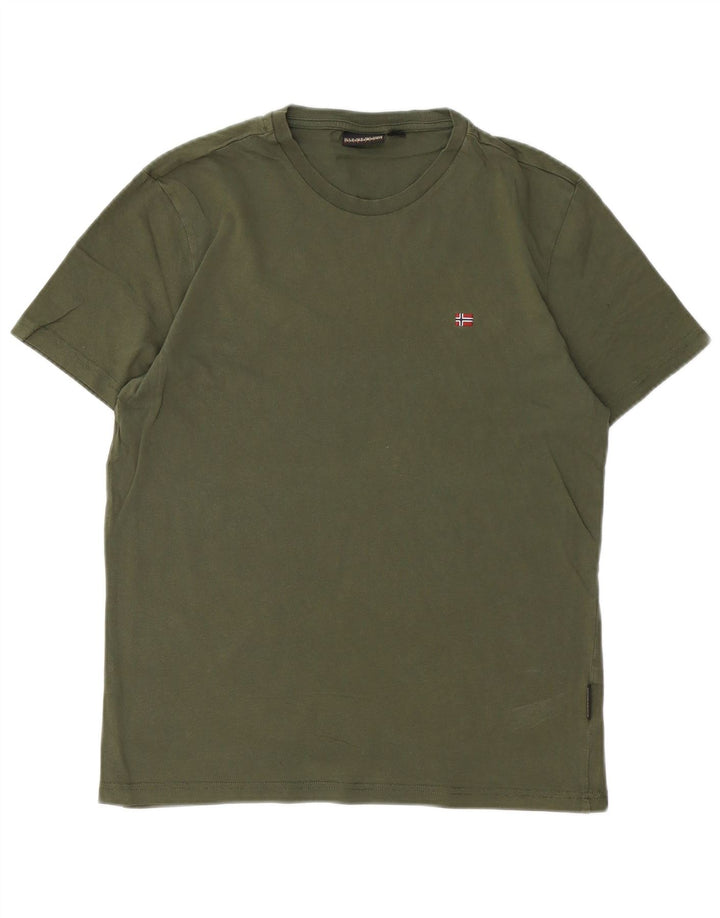 T-shirt geografica da uomo NAPAPIJRI Top Small Khaki