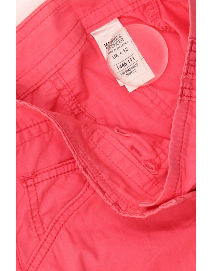 Gonna cargo da donna Marks & Spencer UK 12 media W32 cotone rosa
