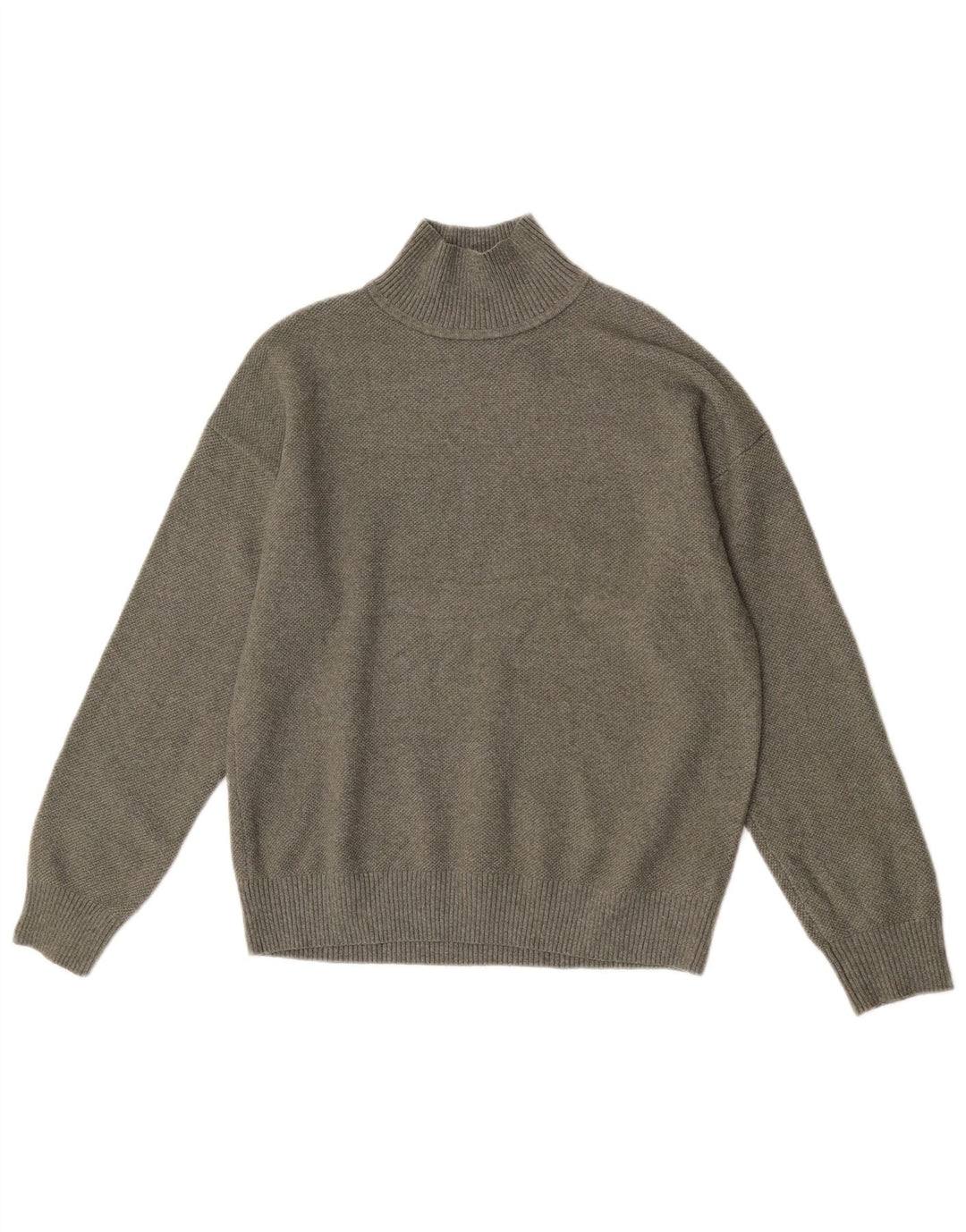 Maglione maglione a collo alto da donna Marks & Spencer UK 10 piccolo kaki