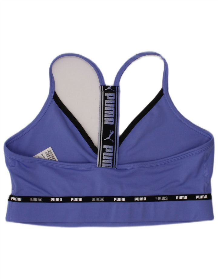 Reggiseno sportivo grafico da donna Puma Top sportivo in poliestere blu medio