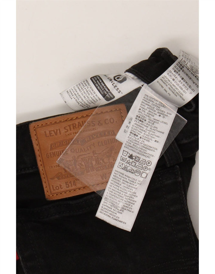 Levi's Uomo 514 Jeans dritti W33 L28 Cotone Nero