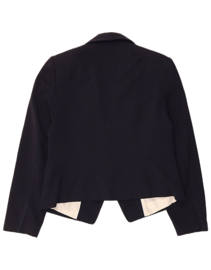 Giacca blazer da donna Marks & Spencer UK 12 poliestere blu navy medio