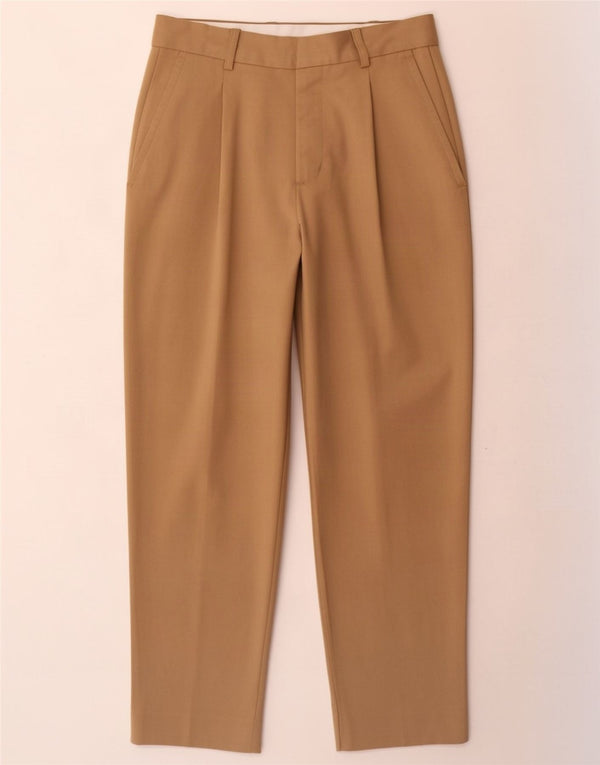 Pantaloni corti a vita alta da donna Tommy Hilfiger US 4 Small W28 L26 Beige