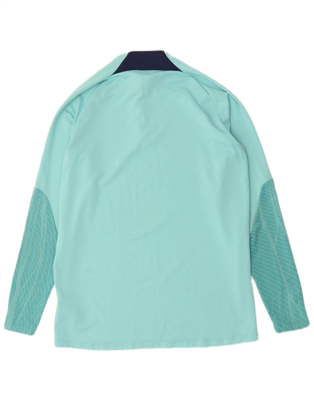 Top della tuta da ginnastica Nike Dri Fit con collo e zip da donna, UK 16, grande, turchese