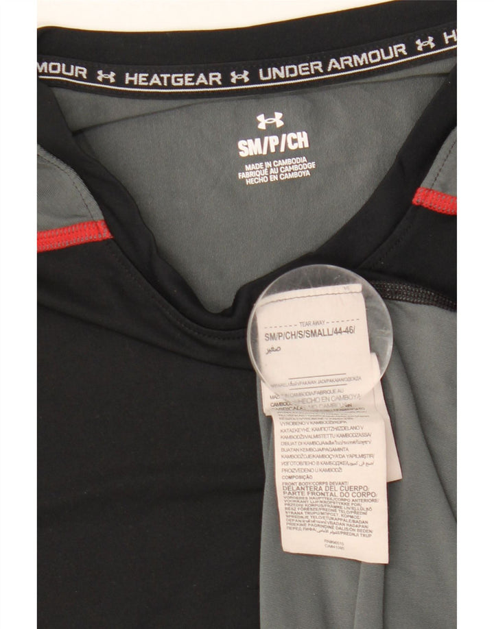 T-shirt da uomo Under Armour Top Small in poliestere color block nero